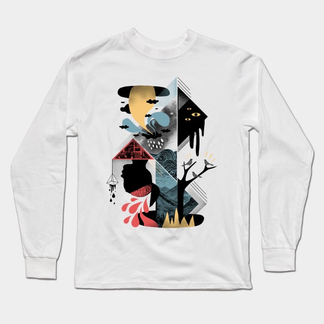 Shapes and Nightmares Long Sleeve T-Shirt by chaos_magic